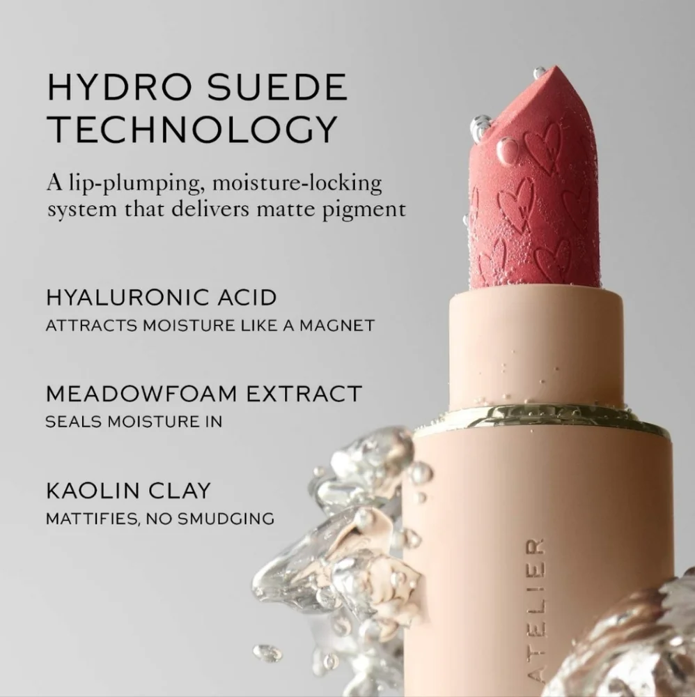 Westman Atelier Lip Suede Hydrating Matte Lipstick with Hyaluronic Acid PETAL